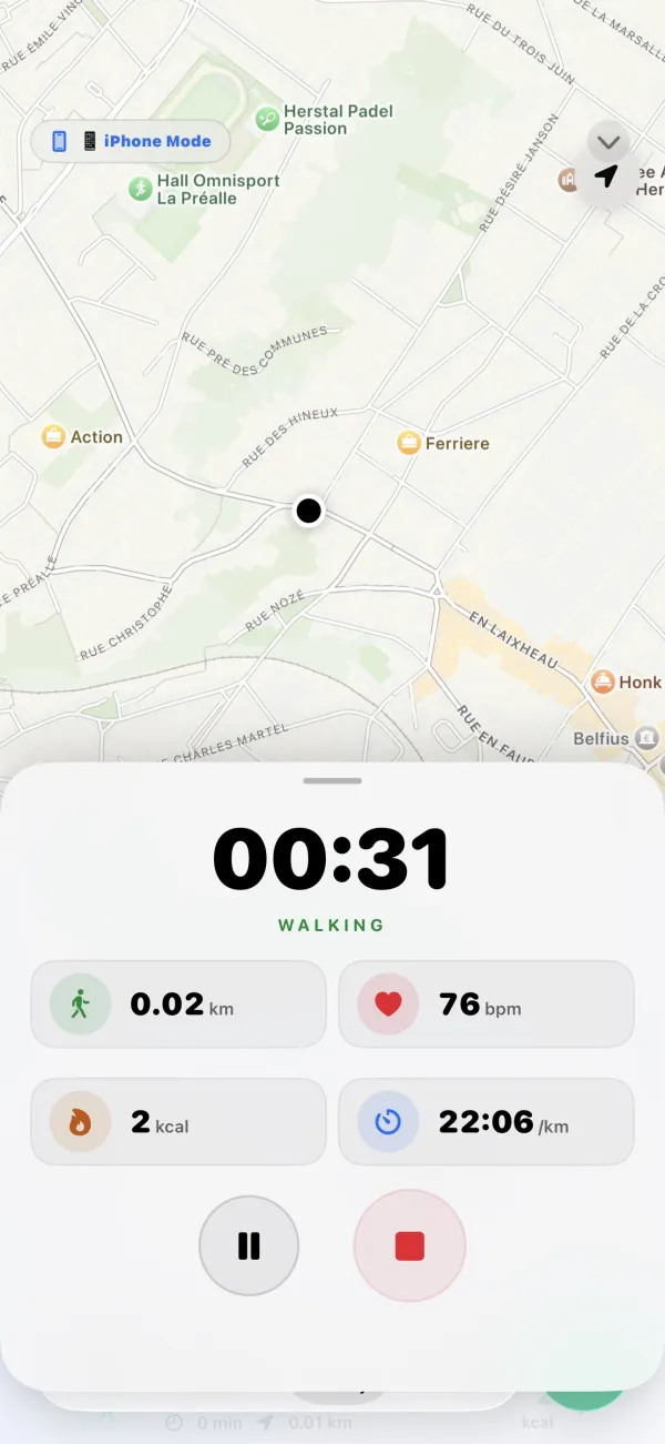Activity rings and steps